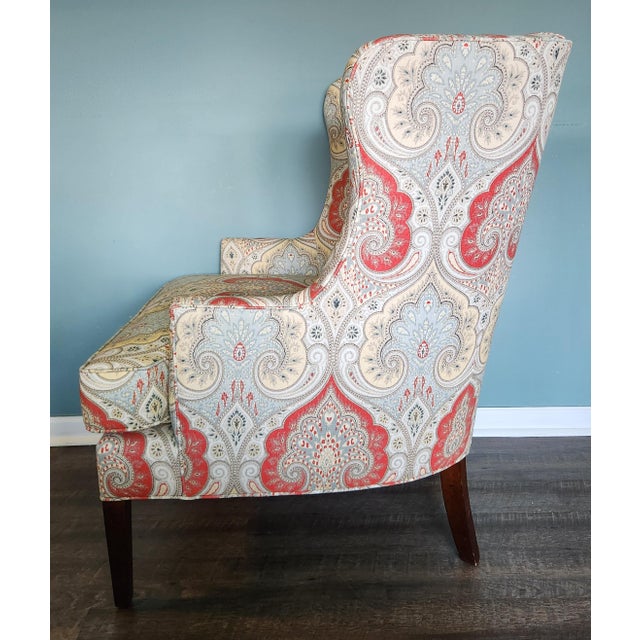 Cream Pair of Authentic Thibaut Monterey Wing Chairs For Sale - Image 8 of 17