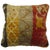 Pillow made from an antique Turkish rug with cotton back. Zipper closure.