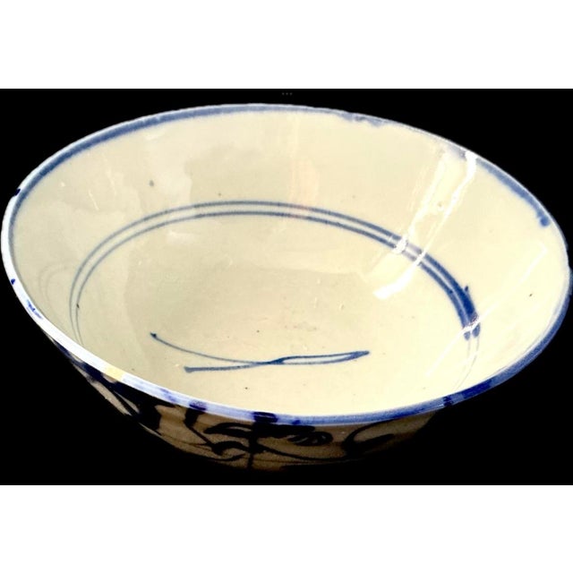 Chinese Blue and White Hand Painted Porcelain Bowl For Sale - Image 4 of 7