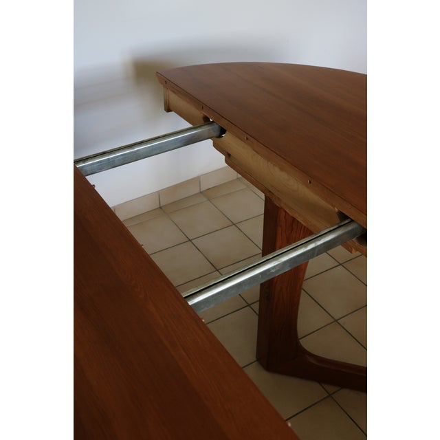 Extendable Round Table in Wood, 1970s For Sale - Image 12 of 17