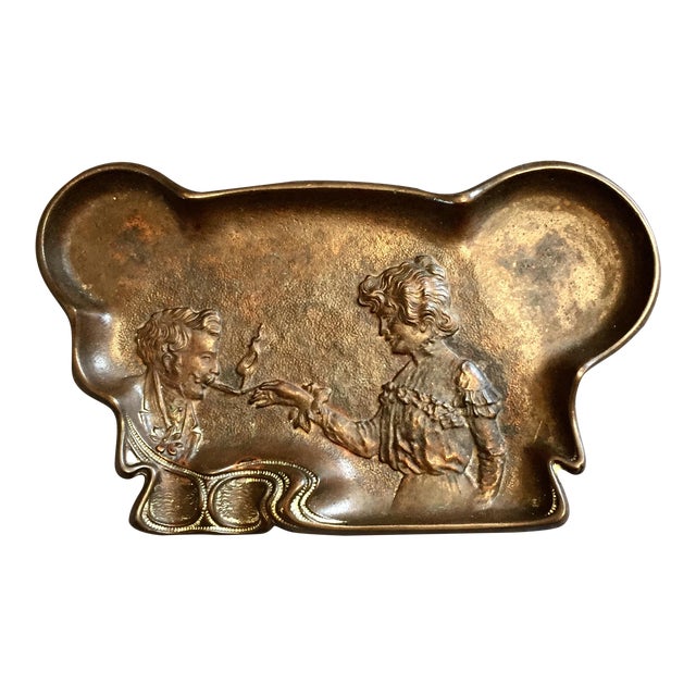 19th C. Bronze Cigar Tray Ashtray Chairish
