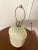 Vintage Art Deco Cream Glass Reverse Painted Table Lamp Base For Sale - Image 4 of 12