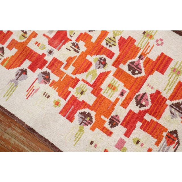 Textile Abstract Vintage Tibetan Rug rug no.j3653 For Sale - Image 7 of 9