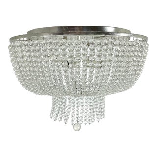 Crystal Beaded Flush Mount Chandelier For Sale