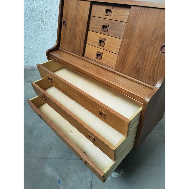Mid-Century Teak Vanity Desk For Sale - Image 3 of 11