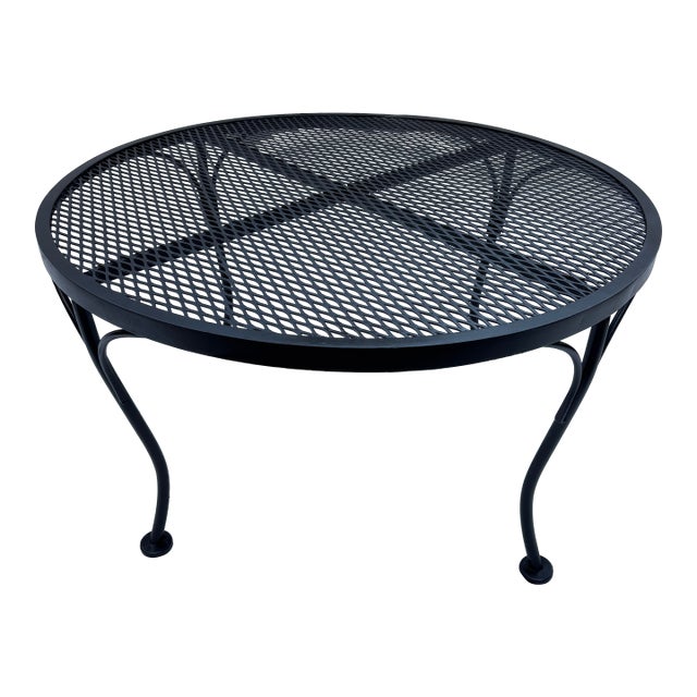 1950s Russell Woodard Vintage Iron Coffee Table for Garden, Attributed For Sale