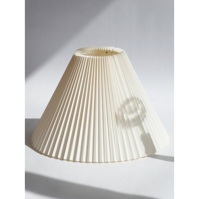 1960s Vintage Modern Danish Ceramic Lamp with Pleaded Shade, 1960s For Sale - Image 5 of 10