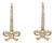 Earth-Mined Diamond Bow Earrings: Solid 14k Gold – Leverback – Gift for Her, A Pair For Sale