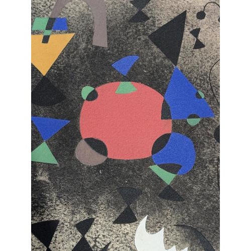 Modern After Joan Miro, Women by the Lake, Its Surface Iridescent with the Passing of a Swan, 1959, Stencil Print For Sale - Image 3 of 5