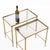 Hollywood Regency Early 20th Century Pair Italian Brass Nesting Tables, Hollywood Regency Style For Sale - Image 3 of 8