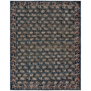 Doris Leslie Blau Antique Turkish Allover Floral Warm Tan Rug - c. 1920 For Sale