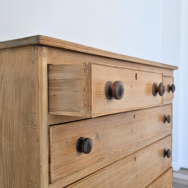 Antique English Pine Chest of Drawers / Dresser - Circa 1870 For Sale - Image 11 of 17