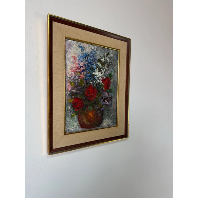 A striking vintage still life by Zaza Meuli (Italian–American, b. 1892), known for her vibrant impressionist and abstract...