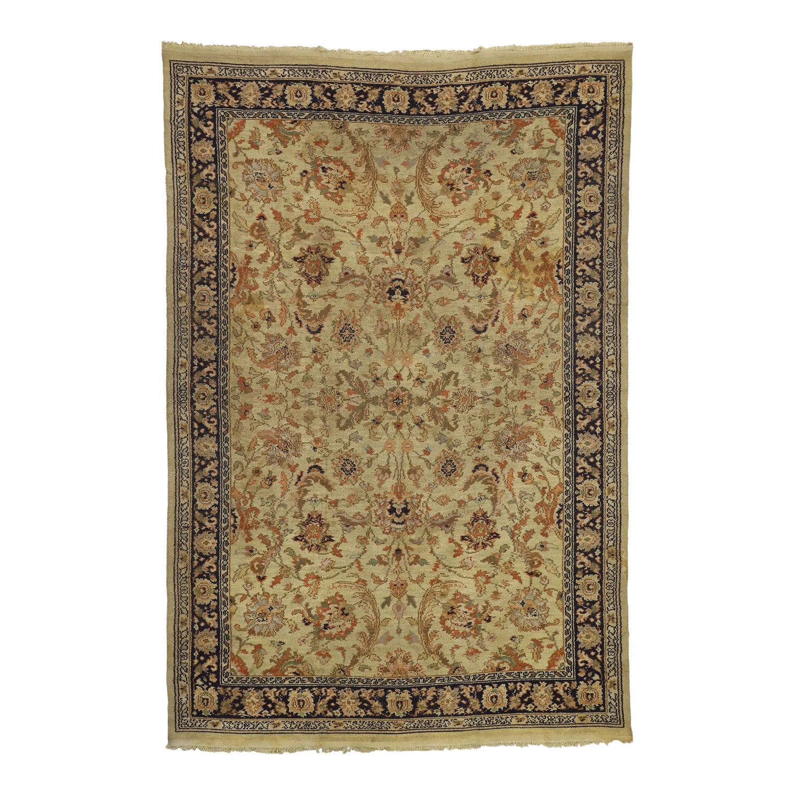 Antique European Spanish Area Rug - 07'10 X 11'04 | Chairish