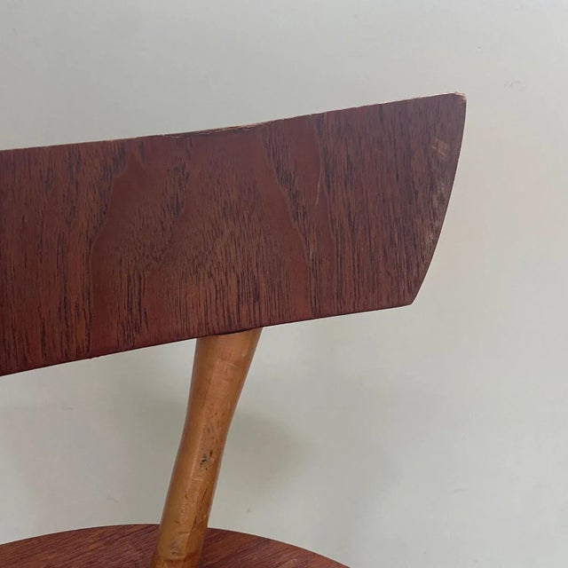 Brown Side Chair by Ferdinand Lundquist & Co, Sweden, 1950s For Sale - Image 8 of 11