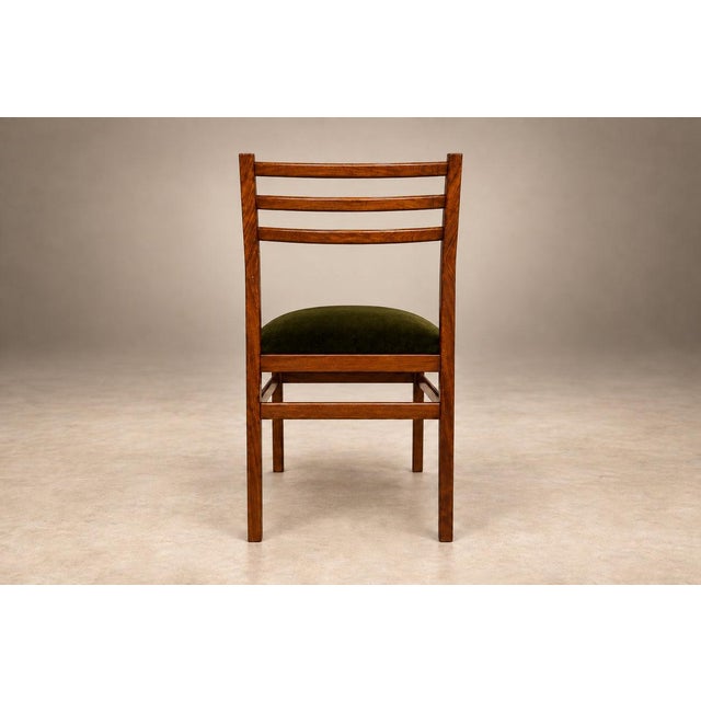 Brazilian Modern Set of Twelve Chairs in Caviuna wood & Olive Velvet, Arrendamento, 1960s, Lot 661-1181 For Sale In New York - Image 6 of 18