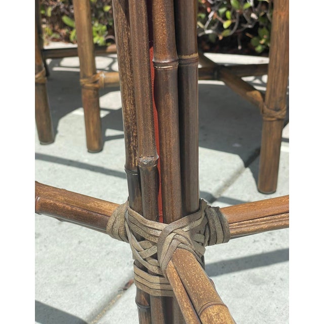 Wood Authentic McGuire Vintage Bamboo Dining Table For Sale - Image 7 of 9