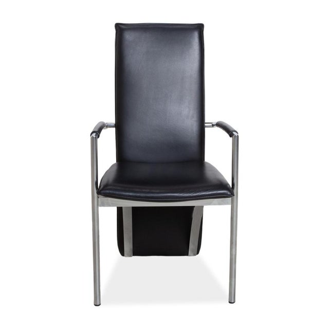 RST Chair Dining Chairs in Black Leather from Ronald Schmitt, Set of 6 For Sale - Image 11 of 12