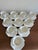 A beautiful set of vintage Johnson Brothers Heritage cups and saucers in classic white ironstone. Distinguished by elegant...