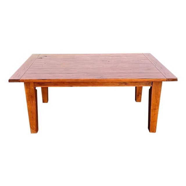 Broyhill Attic Heirloom Rustic Oak Farmhouse Dining Table For Sale