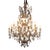 Large Vintage Smoke Crystal 24 Light Chandelier For Sale