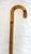 Brown Antique Asian Hand Carved Natural Bamboo Root Wood Faceted Walking Stick Cane For Sale - Image 8 of 15