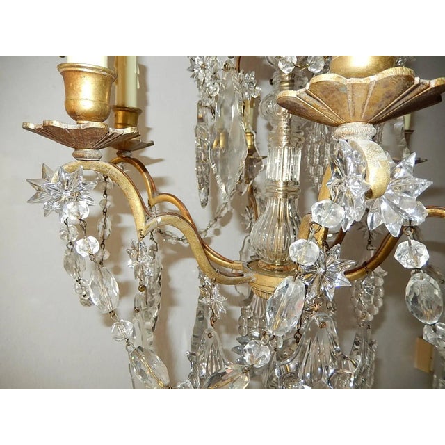 French Crystal Baccarat Style Grape Cluster Chandelier For Sale - Image 10 of 11