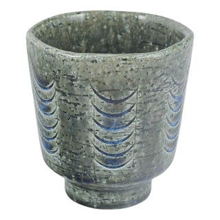 Small Ceramic Vase with Incised Motif by Annelise & Per Linnemann-Schmidt for Palshus, 1970s For Sale