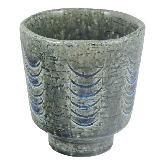 Small Ceramic Vase with Incised Motif by Annelise & Per Linnemann-Schmidt for Palshus, 1970s For Sale
