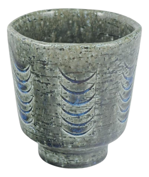 Small Ceramic Vase with Incised Motif by Annelise & Per Linnemann-Schmidt for Palshus, 1970s