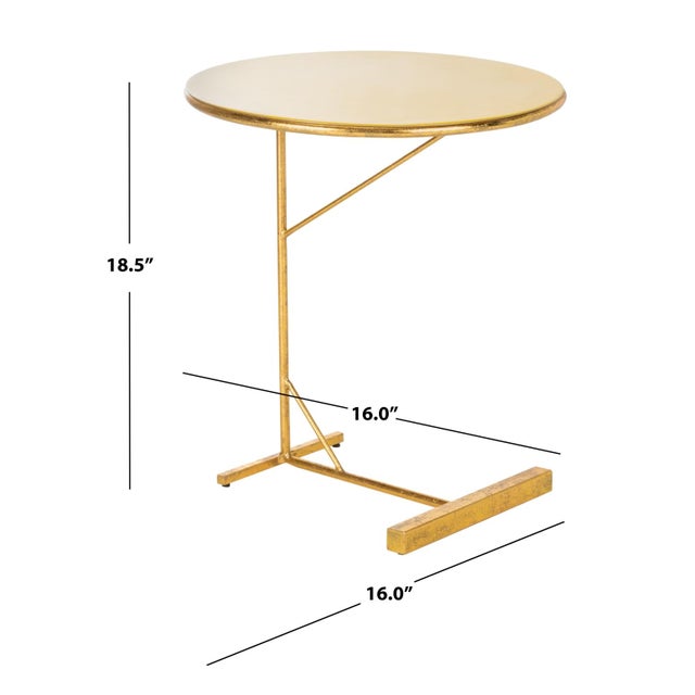 Modern Sionne Round C Table in Yellow / Gold For Sale - Image 3 of 8