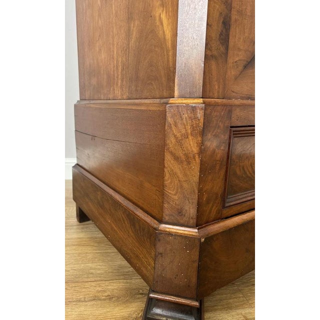 Antique French Carved Burr Walnut and Mirrored Wardrobe For Sale - Image 13 of 18