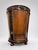 A good quality English leather, mahogany and brass-mounted waste paper basket, dating to the early 20th century, of...