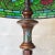 Metal Vintage Aesthetic Leaded Glass and Champleve Bronze Floor Lamp For Sale - Image 7 of 9
