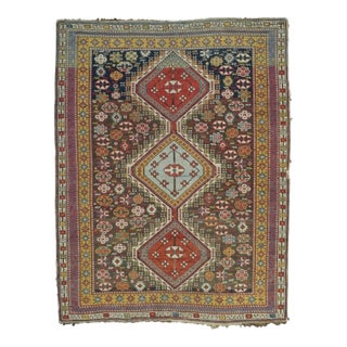 Antique Shirvan Rug 3'9'' x 4'11'' For Sale