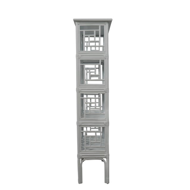 David Francis Chippendale Etagere - Light Gray For Sale - Image 4 of 5