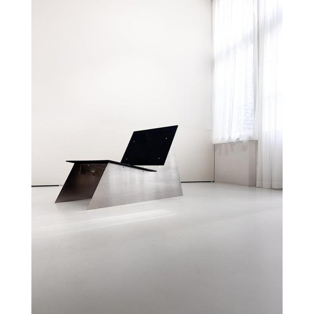 Contemporary Lounge Chair in Aluminium and Blackwood by Case Studios For Sale - Image 3 of 8