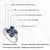1.48ct Blue Sapphire & Diamond Cluster Ring in 14k White Gold Size 6 For Sale - Image 12 of 17