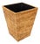 Artifacts Rattan Square Tapered Waste Basket with Metal Liner in Honey Brown For Sale