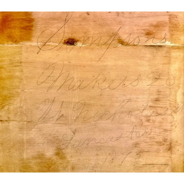 19th C. English Signed Scrubbed Pine Commode For Sale - Image 9 of 12