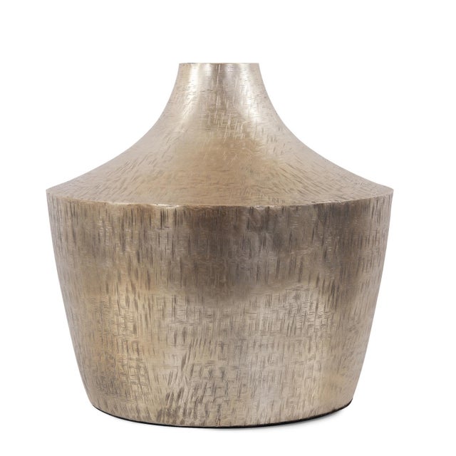 Etched Crossways Curved Neck Vase- Large For Sale - Image 9 of 11