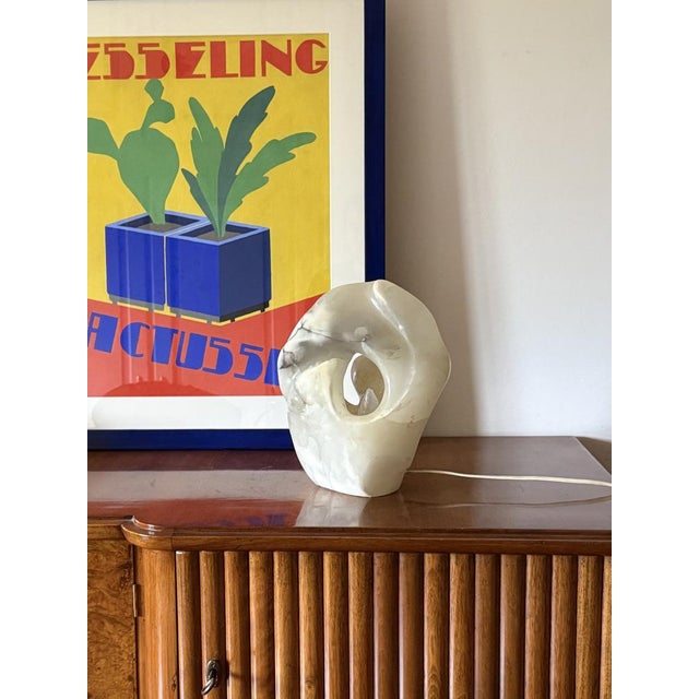 Sculptural Alabaster Table Lamp, France, 1980s For Sale - Image 4 of 14