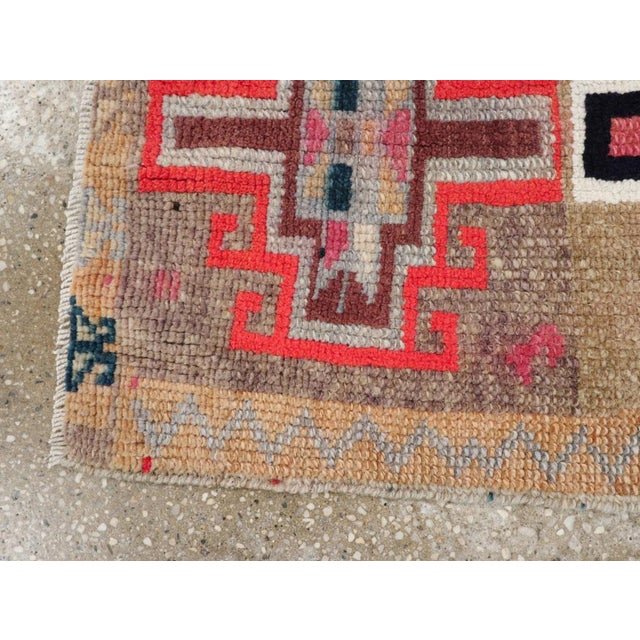 Mid 20th Century Galerie Shabab Collection Mid-20th Turkish Anatolian Throw Rug For Sale - Image 5 of 8