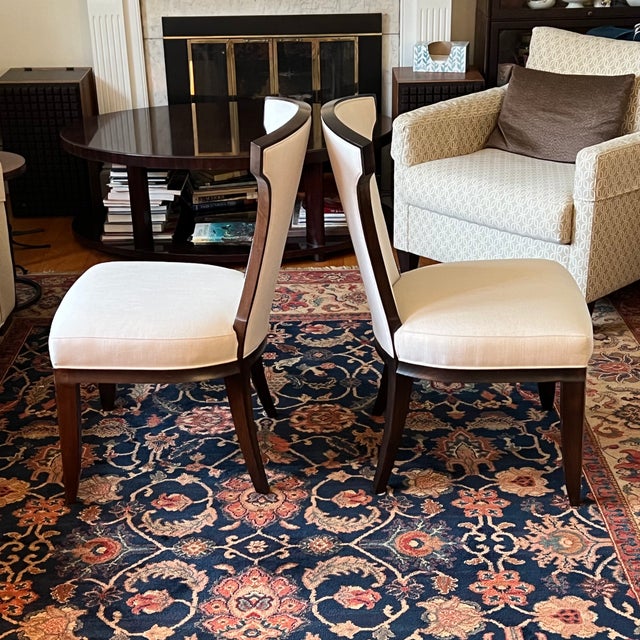 Henredon Pair of Barbara Barry by Henredon "Elegance" Side Chairs For Sale - Image 4 of 6