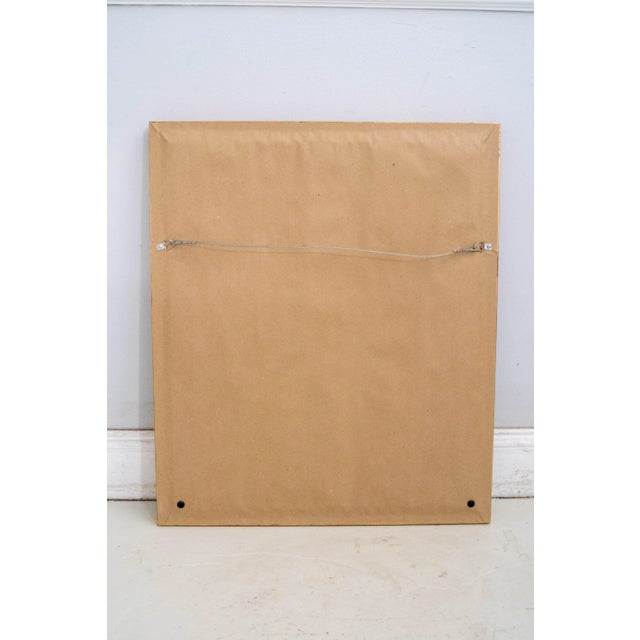 Gold Abstract Still Life Flowers in Vase Oil Painting Signed For Sale - Image 8 of 8