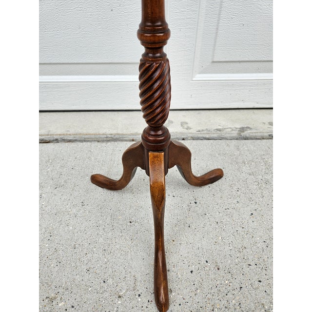 Brandt Mahogany Oval Side Table Candle Stand For Sale - Image 6 of 12