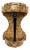 Art Deco Style Hourglass Side Table With Fluted Column For Sale