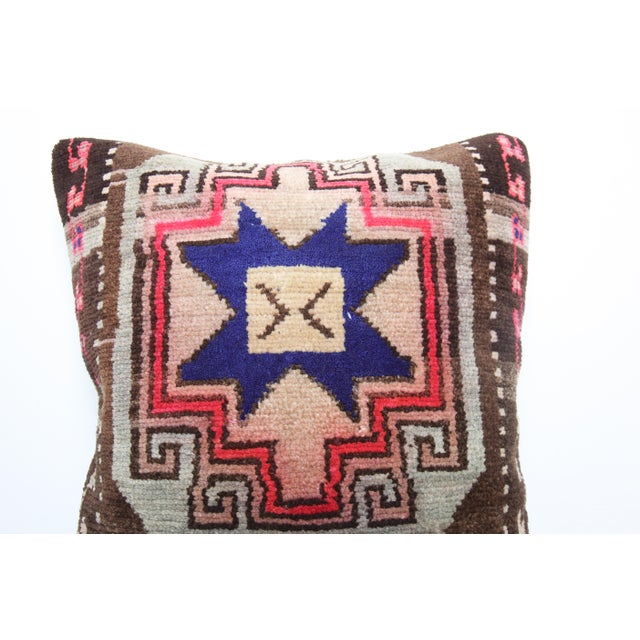 Art Deco Handcrafted Vintage Tribal Rug Lumbar Cushion -18'' X 28'' For Sale - Image 3 of 7