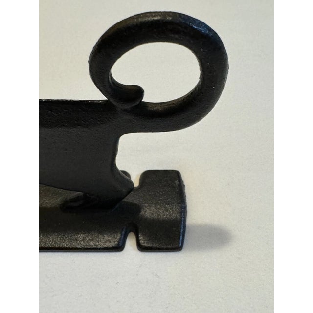 Contemporary 1980s Cast Iron Daschund Heavy Doorstop Sleek Look For Sale - Image 3 of 8