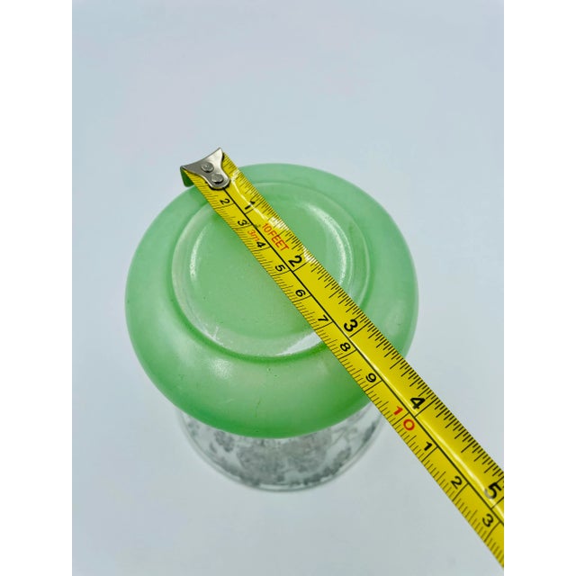 Mid 20th Century Parrot Motif Silver Overlay and Mint Colored Vase For Sale - Image 10 of 12